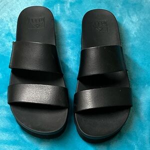 Reef Classic Black Slides